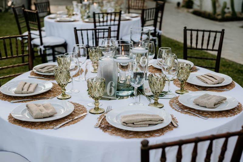 glass cylinders centerpiece