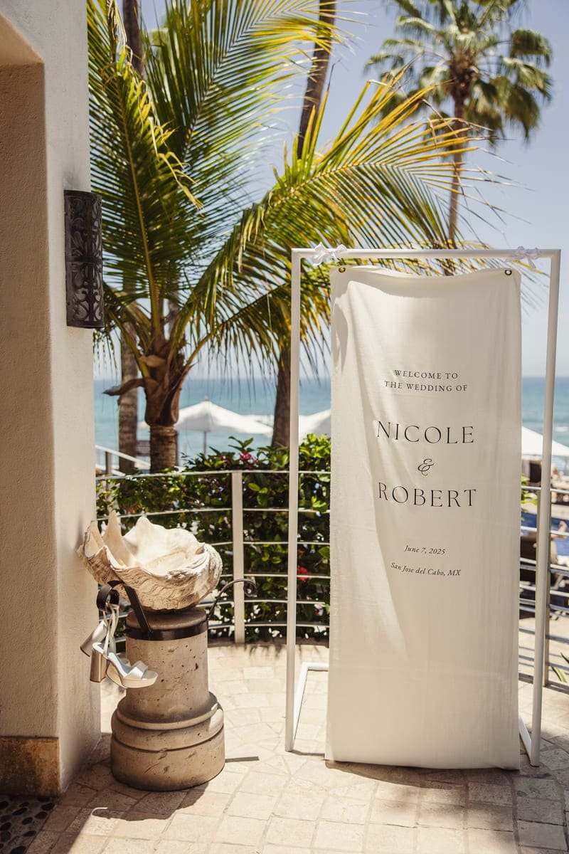 Wedding entrance Decor in Los Cabos
